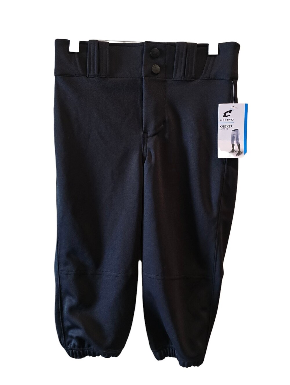 💜 Medium Baseball Pants Knicker Loose Fit Black Youth Medium NWT